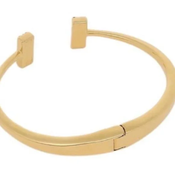 KATE SPADE Raising The Bar Women's Yellow Gold Tone Cuff Bracelet Crystals Pave - Picture 2 of 2